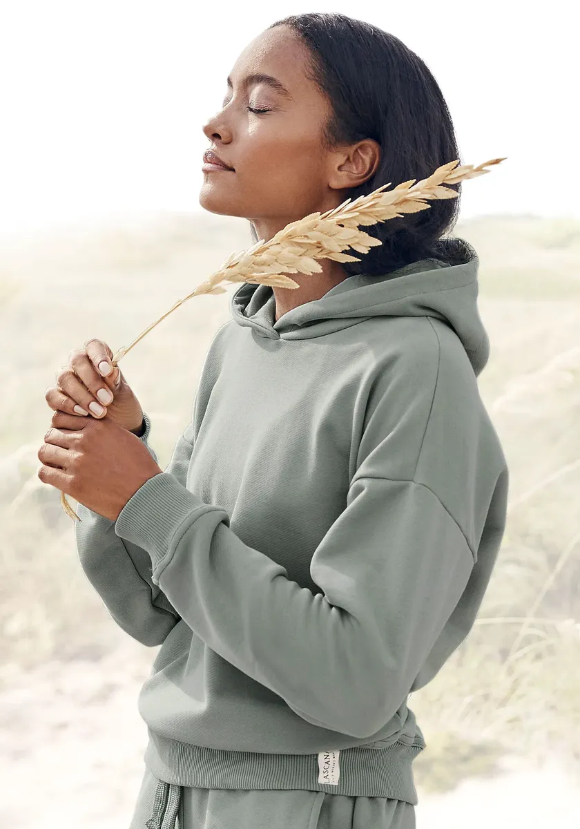 Толстовка LASCANA "толстовка с капюшоном" из натурального хлопка, одежда для отдыха, костюм для отдыха, толстовка с капюшоном, зеленый
Толстовка LASCANA "толстовка с капюшоном" из натурального хлопка, одежда для отдыха, костюм для отдыха, толстовка с капюшоном, зеленый