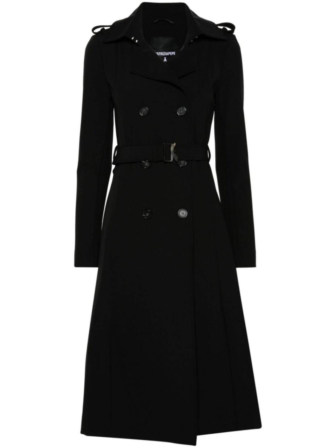 Patrizia Pepe двубортный тренчкот, черный
Patrizia Pepe двубортный тренчкот, черный