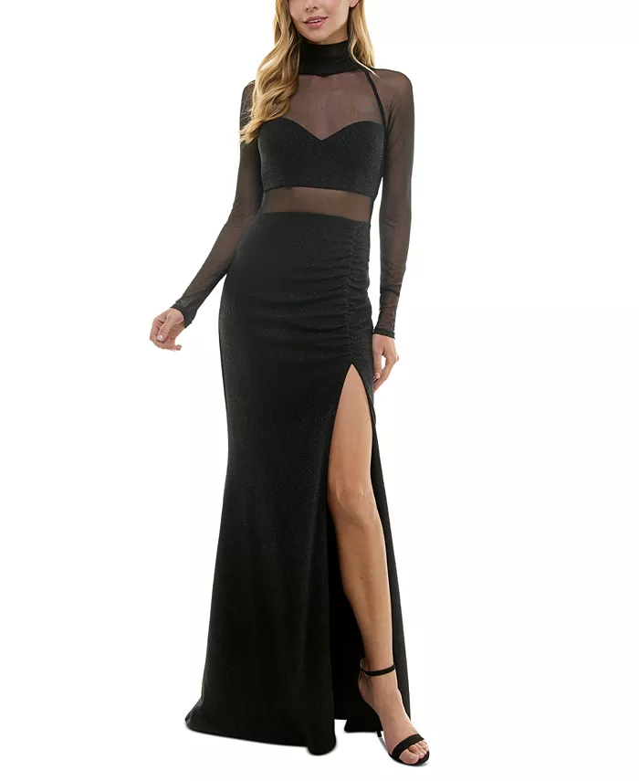 Платье для юниоров с воротником-стойкой, длинными рукавами и разрезом спереди City Studios, черный
Платье для юниоров с воротником-стойкой, длинными рукавами и разрезом спереди City Studios, черный