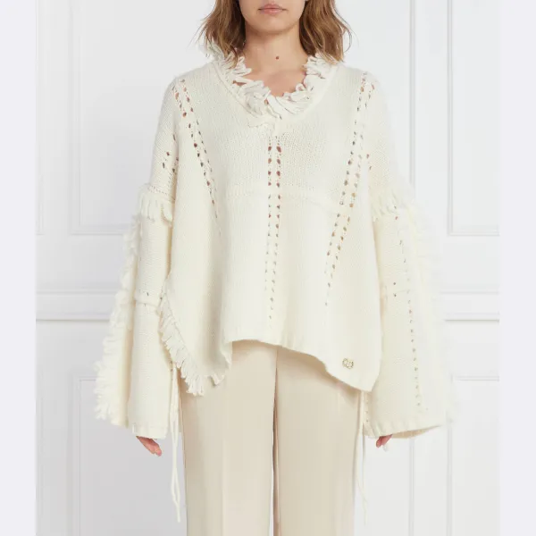 Свитер оверсайз с добавлением шерсти Twin-Set, бежевый
Свитер оверсайз с добавлением шерсти Twin-Set, бежевый