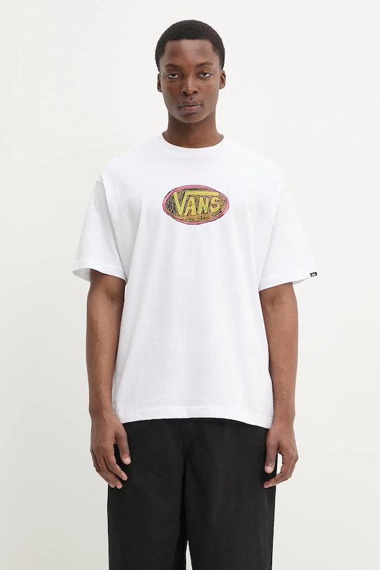 Хлопковая футболка Vans, белый
Хлопковая футболка Vans, белый