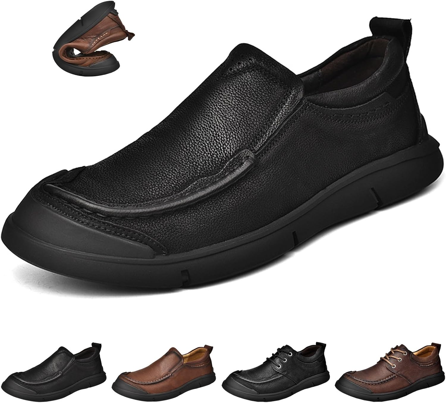 Мужские слипоны из натуральной кожи, повседневные лоферы с удобной мягкой подошвой, легкие, противоскользящие, и ходьбы, мокасины Lossarye, черный
Мужские слипоны из натуральной кожи, повседневные лоферы с удобной мягкой подошвой, легкие, противоскользящие, и ходьбы, мокасины Lossarye, черный