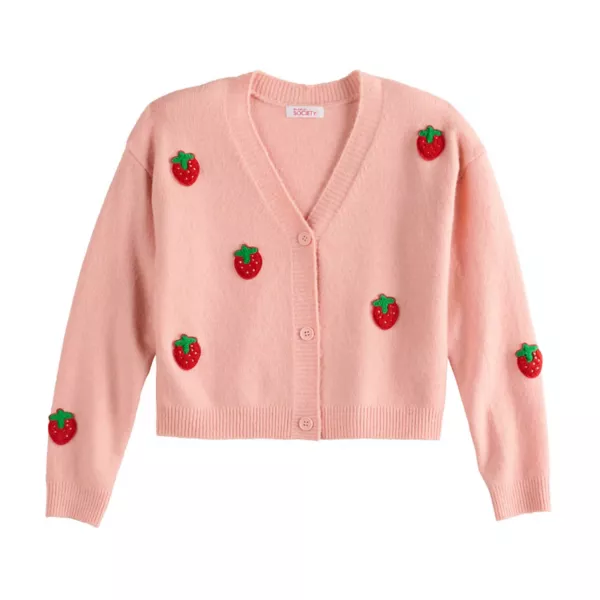 Детский кардиган с 3D аппликацией для девочек 7-16 лет Mini Society, розовый
Детский кардиган с 3D аппликацией для девочек 7-16 лет Mini Society, розовый