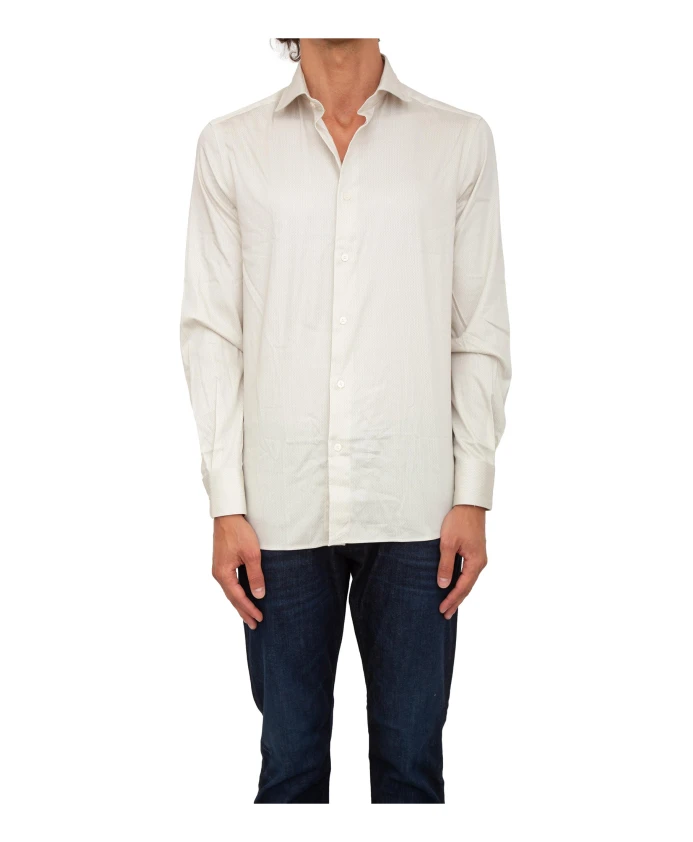 Мужская рубашка цвета слоновой кости Emporio Armani, белый
Мужская рубашка цвета слоновой кости Emporio Armani, белый