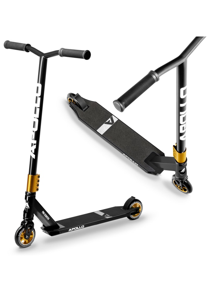 Apollo Трюковый самокат "Star Pro" в черно-золотом цвете
Apollo Трюковый самокат "Star Pro" в черно-золотом цвете