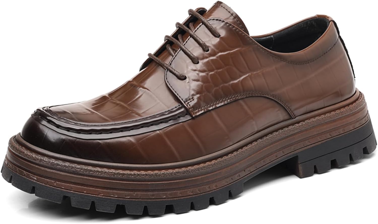 Мужские туфли на платформе с массивным каблуком, кожаные оксфорды, классические с круглым носком, на шнуровке, дерби, повседневные, удобные, деловые, туфли Abborora, коричневый
Мужские туфли на платформе с массивным каблуком, кожаные оксфорды, классические с круглым носком, на шнуровке, дерби, повседневные, удобные, деловые, туфли Abborora, коричневый