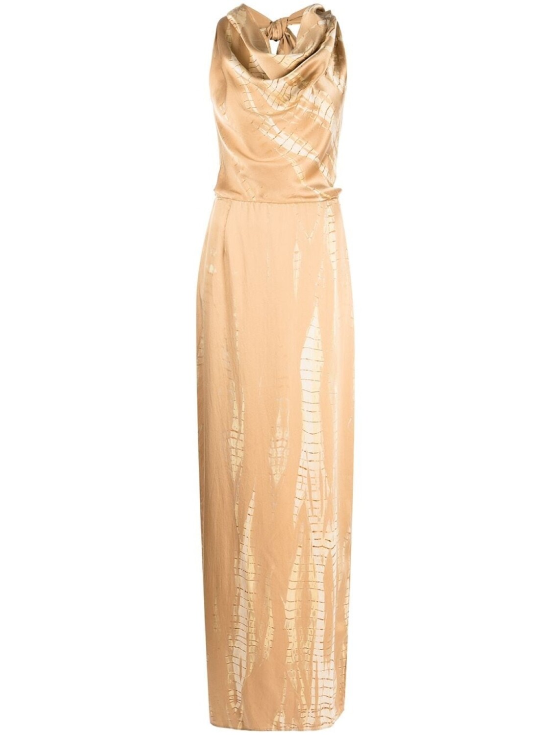 VOZ шелковое платье макси, коричневый 
VOZ шелковое платье макси, коричневый