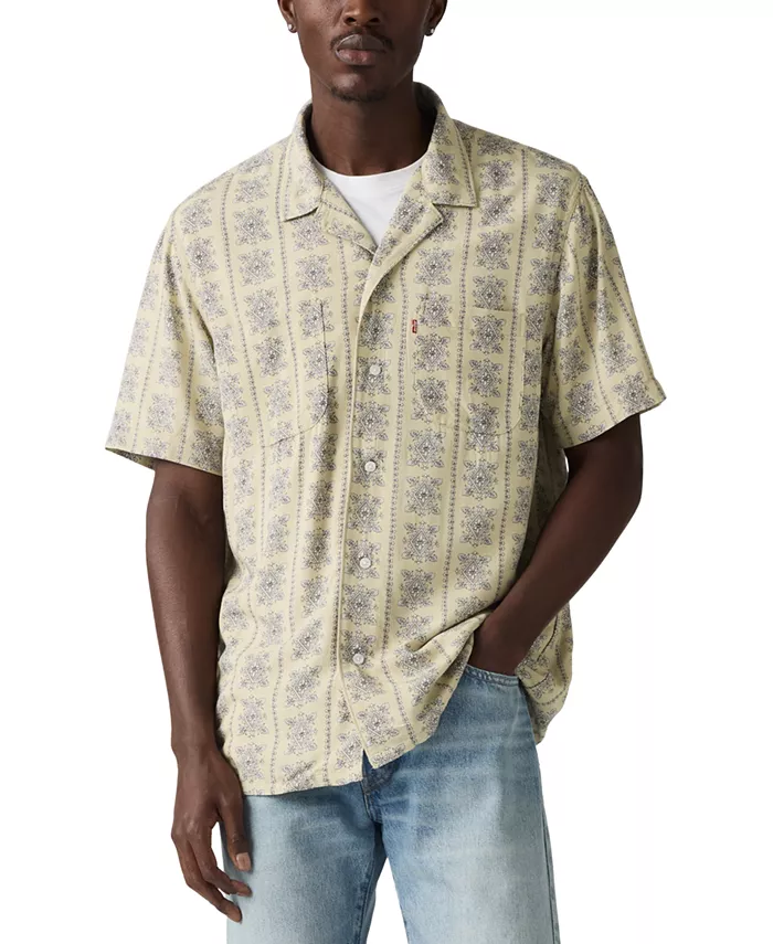 Мужская рубашка свободного кроя с воротником Camp Levi's, коричневый/бежевый
Мужская рубашка свободного кроя с воротником Camp Levi's, коричневый/бежевый