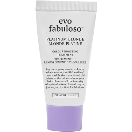 Кондиционер Fabuloso Platinum Blonde Colour Boosting Treatment для окрашенных волос, дорожный формат 30 мл (1,01 жидких унций) Evo
Кондиционер Fabuloso Platinum Blonde Colour Boosting Treatment для окрашенных волос, дорожный формат 30 мл (1,01 жидких унций) Evo