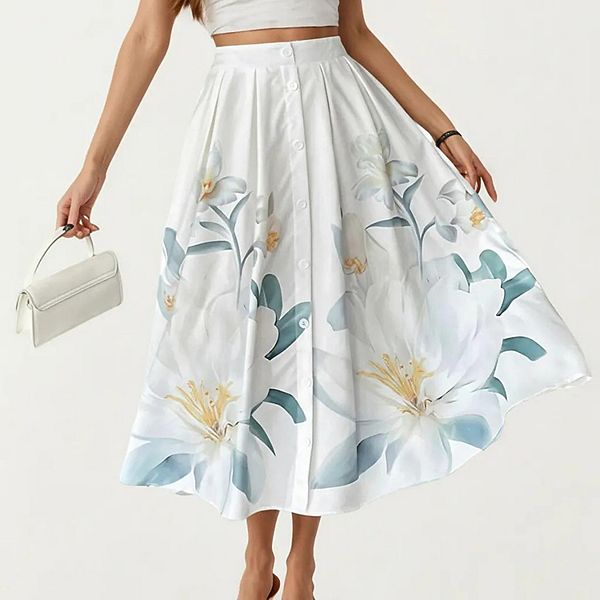 Женская юбка миди на пуговицах с высокой талией и расклешенным силуэтом из мягкой ткани Anna-Kaci
Женская юбка миди на пуговицах с высокой талией и расклешенным силуэтом из мягкой ткани Anna-Kaci