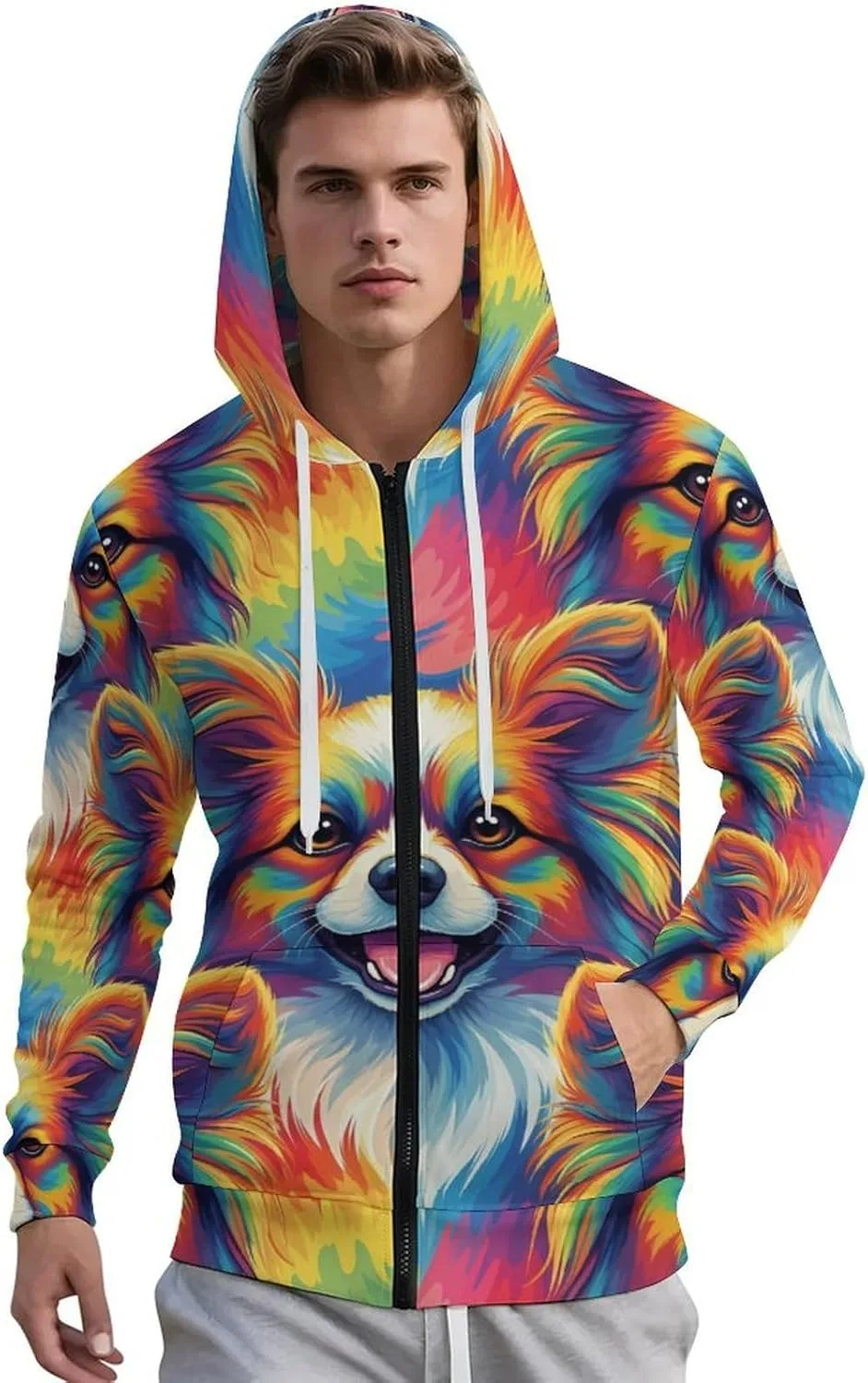 Мужская худи с капюшоном на молнии Zakqeik Tigers
Мужская худи с капюшоном на молнии Zakqeik Tigers