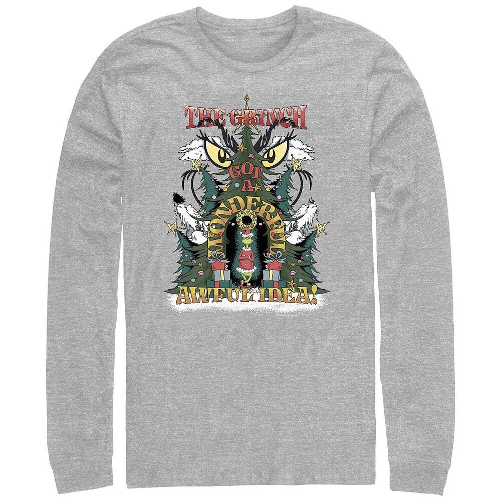 Футболка с длинными рукавами и рисунком «Большой и высокий Доктор Сьюз Гринч придумал замечательную ужасную идею» Licensed Character, цвет Athletic Heather
Футболка с длинными рукавами и рисунком «Большой и высокий Доктор Сьюз Гринч придумал замечательную ужасную идею» Licensed Character, цвет Athletic Heather