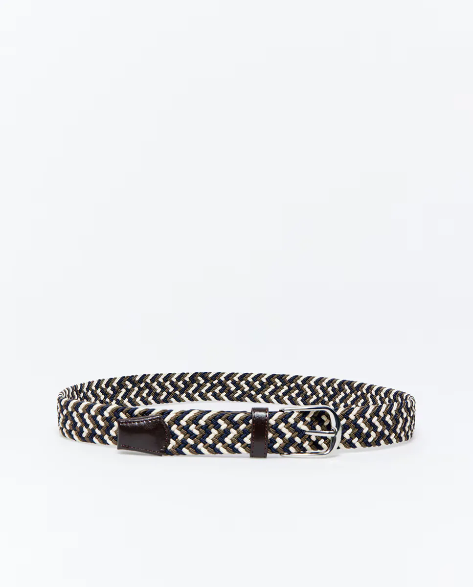 Разноцветный плетеный пояс Sfera, темно-синий
Разноцветный плетеный пояс Sfera, темно-синий