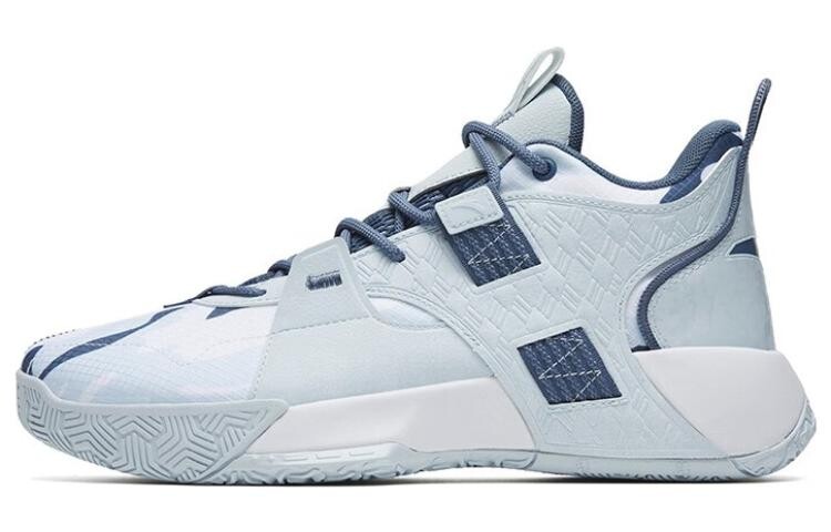 Кроссовки Speedy Basketball для мужчин, средние, светло-серые, шахматные, серые, белые Anta