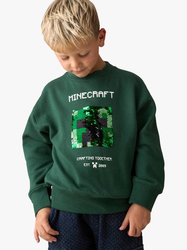 Детский хлопковый свитшот Minecraft с пайетками Angel & Rocket, Green
Детский хлопковый свитшот Minecraft с пайетками Angel & Rocket, Green