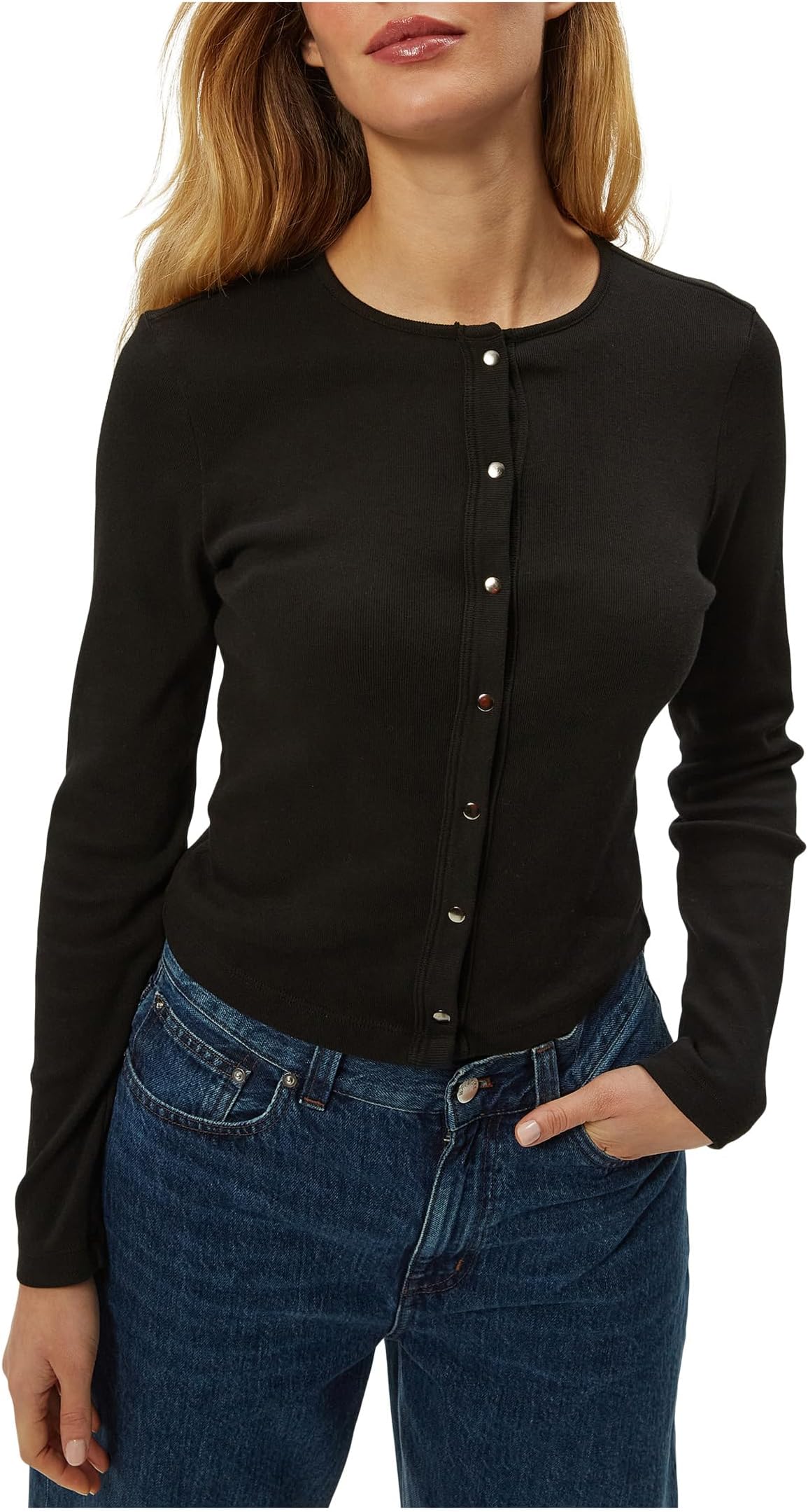 Свитер Michael Stars Women's Trixie Crew Neck Snap Cardi, Black
Свитер Michael Stars Women's Trixie Crew Neck Snap Cardi, Black