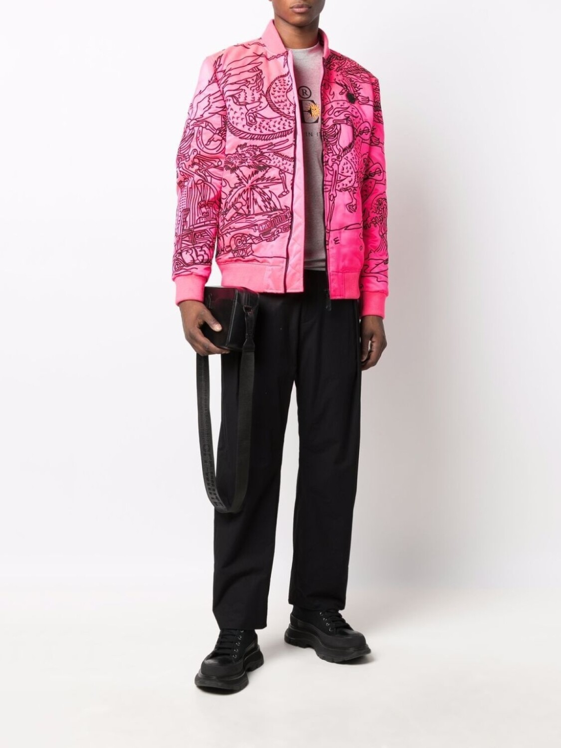 Philipp Plein куртка-бомбер с вышитым логотипом, розовый
Philipp Plein куртка-бомбер с вышитым логотипом, розовый