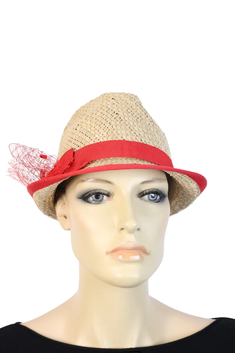 Традиционная шляпа Allgäu Rebell "Мюнхен" (1 шт.), из рафии, производство Италия, красный 
Традиционная шляпа Allgäu Rebell "Мюнхен" (1 шт.), из рафии, производство Италия, красный