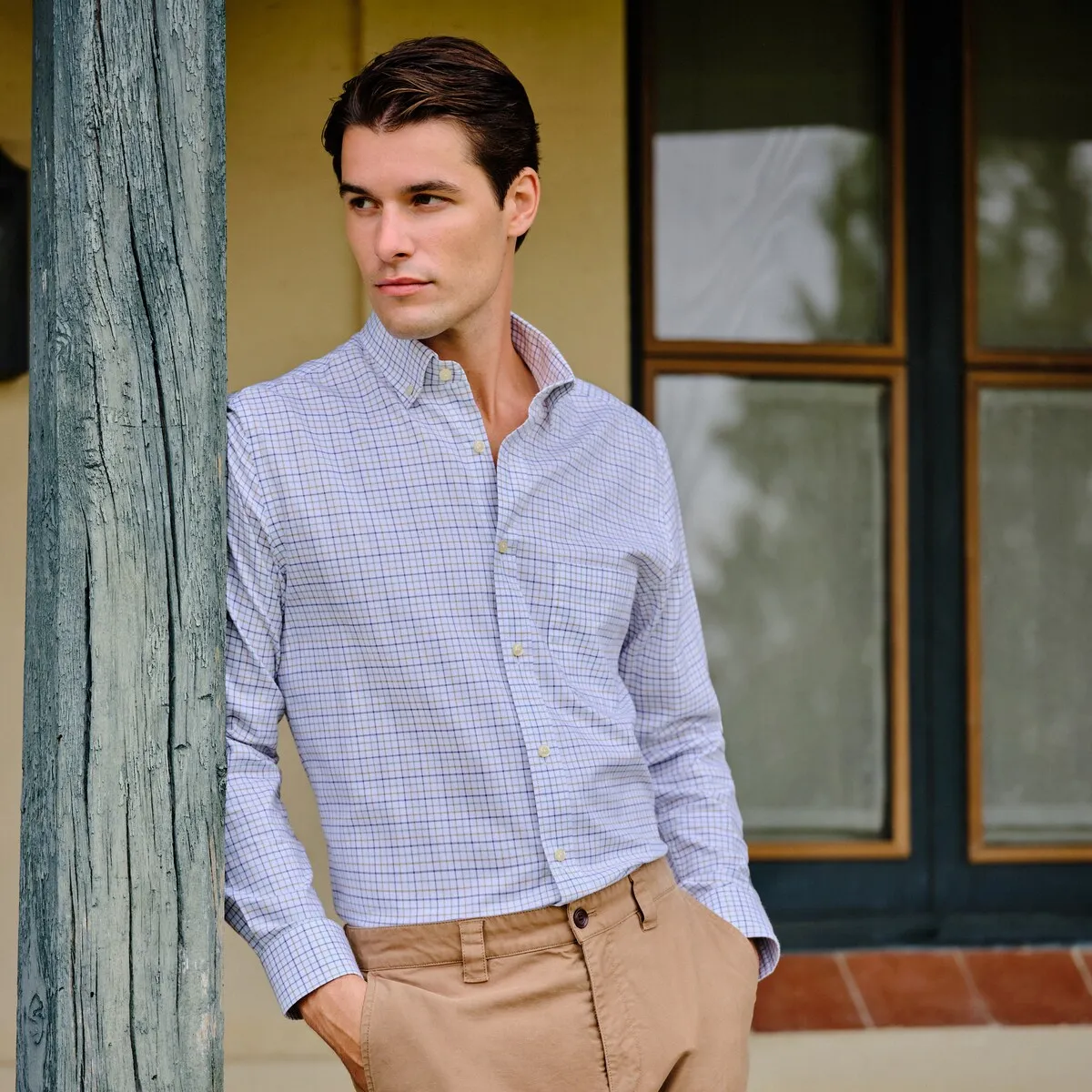 Мужская рубашка в среднюю клетку Verhunt, синий
Мужская рубашка в среднюю клетку Verhunt, синий