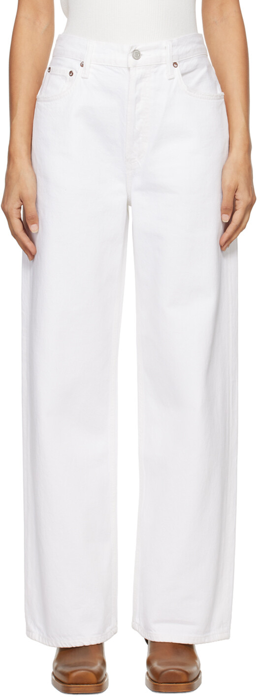 Белые джинсы с низкой посадкой и мешковатыми бретелями 30,5 AGOLDE
Белые джинсы с низкой посадкой и мешковатыми бретелями 30,5 AGOLDE