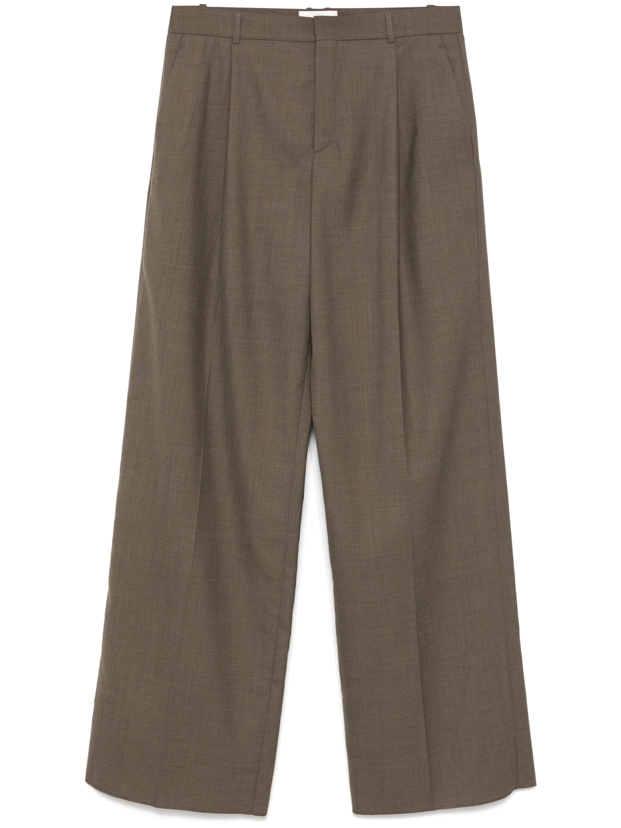 Шерстяные брюки широкого кроя Saint Laurent, коричневый
Шерстяные брюки широкого кроя Saint Laurent, коричневый