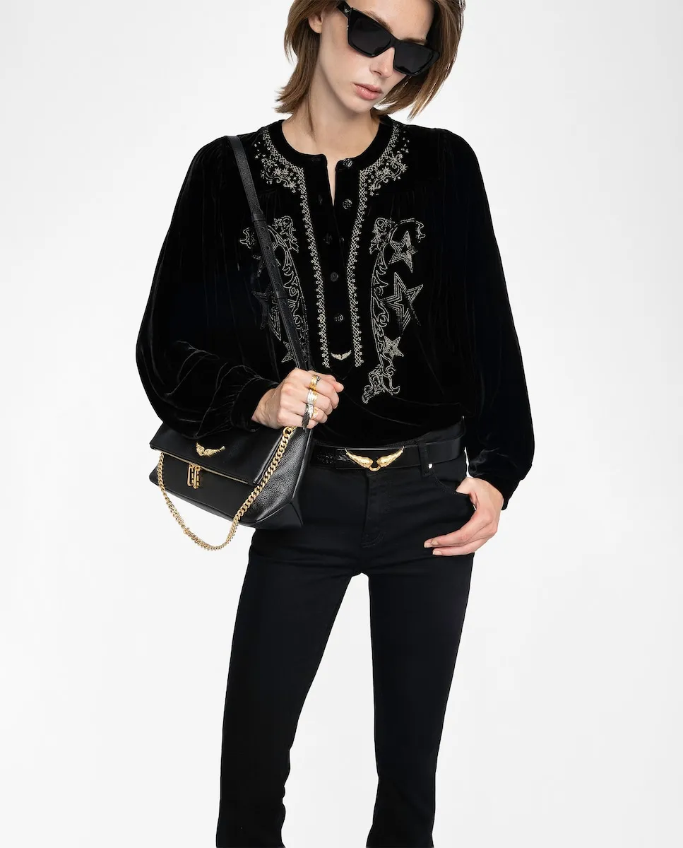 Женская блузка Tigy с длинным рукавом из бархата Zadig & Voltaire, черный
Женская блузка Tigy с длинным рукавом из бархата Zadig & Voltaire, черный