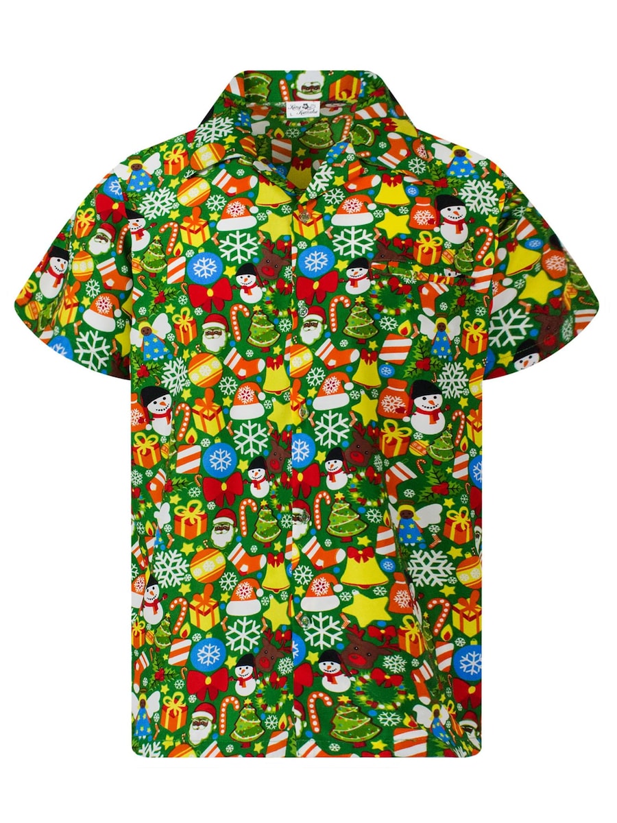 Рубашка на пуговицах классического кроя King Kameha Christmas Allover, зеленый
Рубашка на пуговицах классического кроя King Kameha Christmas Allover, зеленый