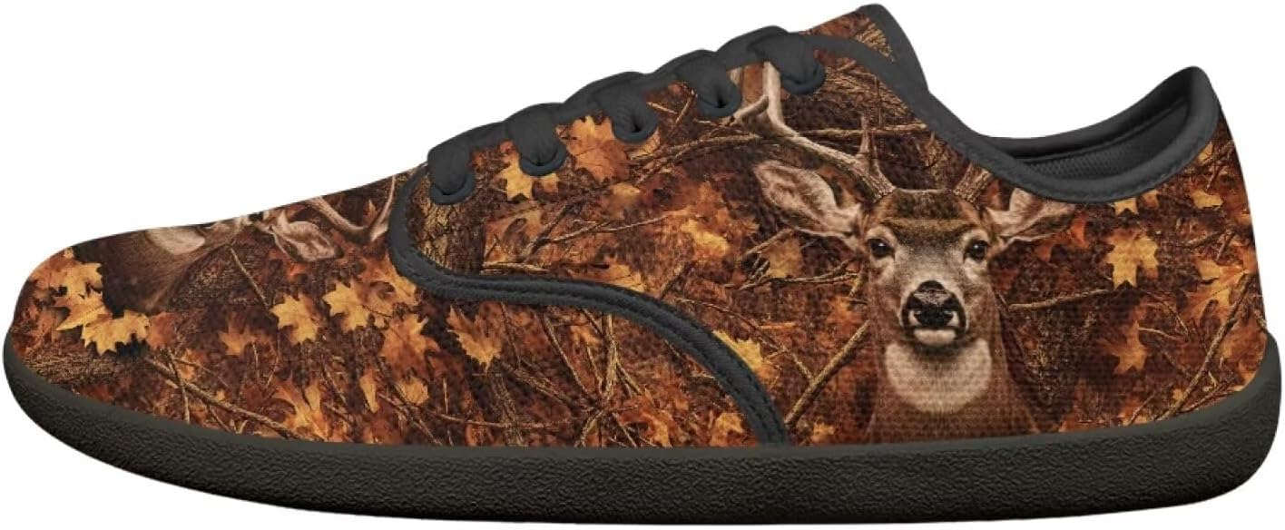 Мужские кроссовки низкие повседневные с шнуровкой, с широким носком, для ходьбы, кроссовки с подошвой нулевого перепада Pointodoor, Camo Hunting Deer Print
Мужские кроссовки низкие повседневные с шнуровкой, с широким носком, для ходьбы, кроссовки с подошвой нулевого перепада Pointodoor, Camo Hunting Deer Print