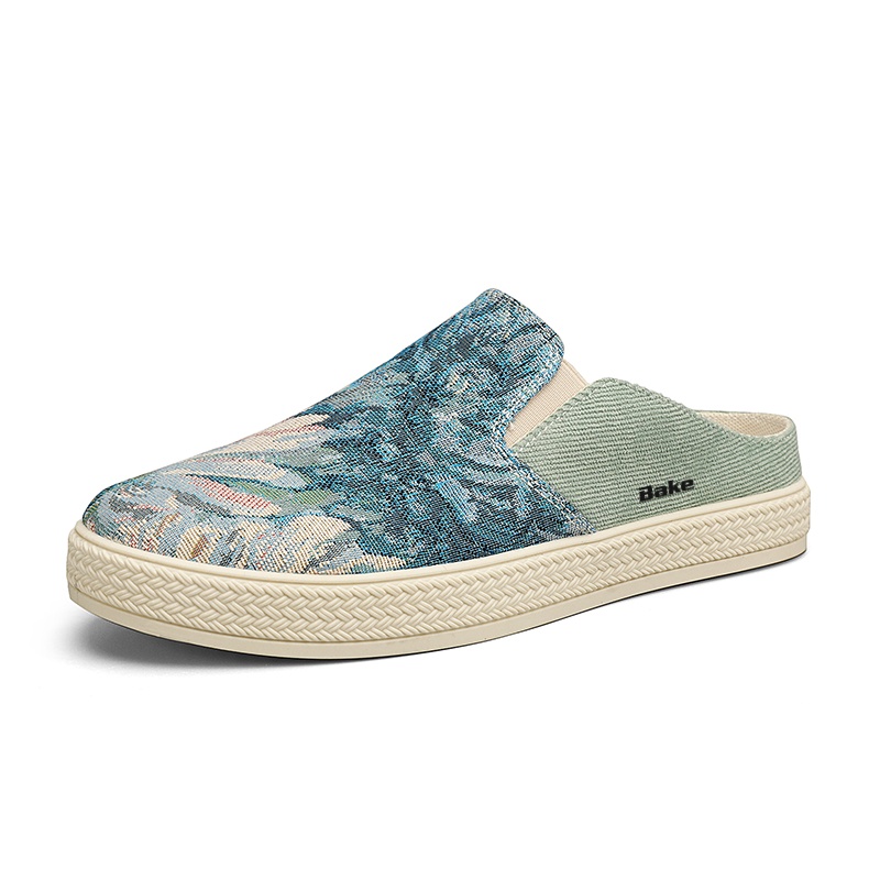 BAKE Скользостойкие износостойкие закрытые тапочки мужские бежево-голубые, цвет Beige Blue 
BAKE Скользостойкие износостойкие закрытые тапочки мужские бежево-голубые, цвет Beige Blue