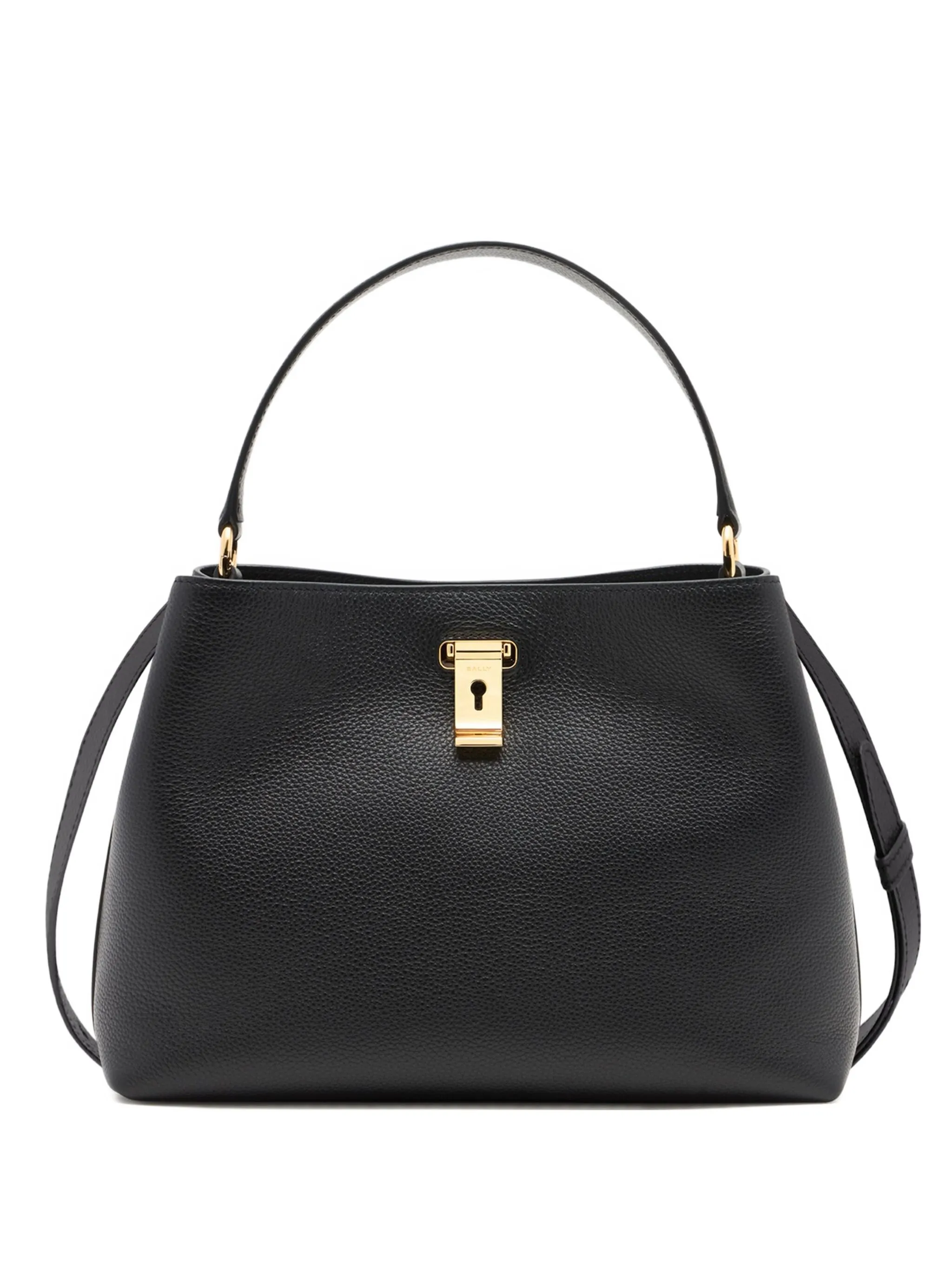 Сумка-тоут Lock Me из зернистой кожи Bally, черный
Сумка-тоут Lock Me из зернистой кожи Bally, черный