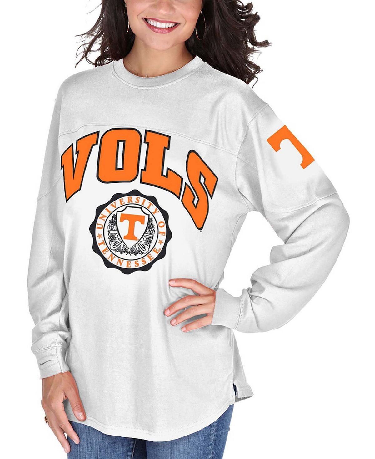 Женская белая футболка с длинным рукавом Tennessee Volunteers Edith Pressbox, белый
Женская белая футболка с длинным рукавом Tennessee Volunteers Edith Pressbox, белый