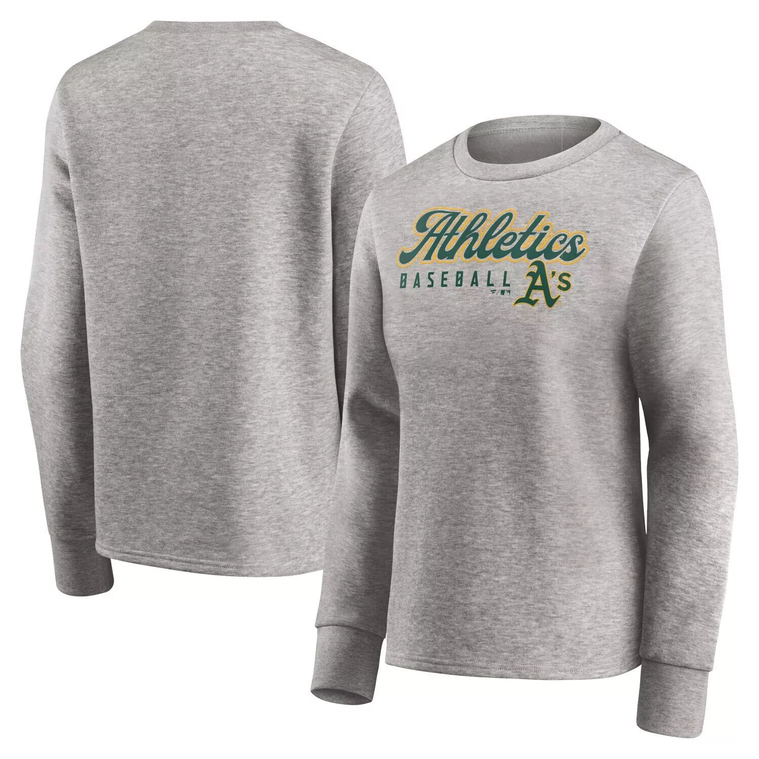Женский серый пуловер с принтом Fanatics из верескового рисунка Oakland Athletics Fanatics
Женский серый пуловер с принтом Fanatics из верескового рисунка Oakland Athletics Fanatics