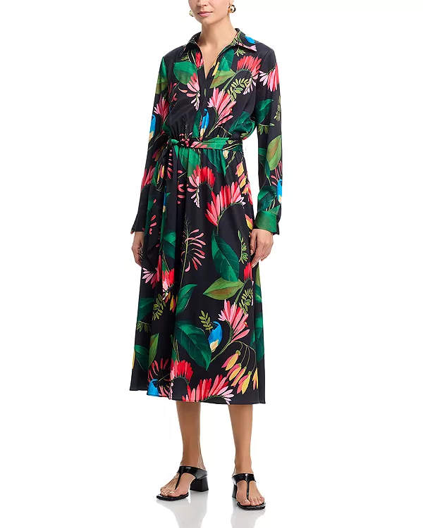 Платье с длинными рукавами и полузастежкой, имитирующей запах T Tahari, мультиколор
Платье с длинными рукавами и полузастежкой, имитирующей запах T Tahari, мультиколор