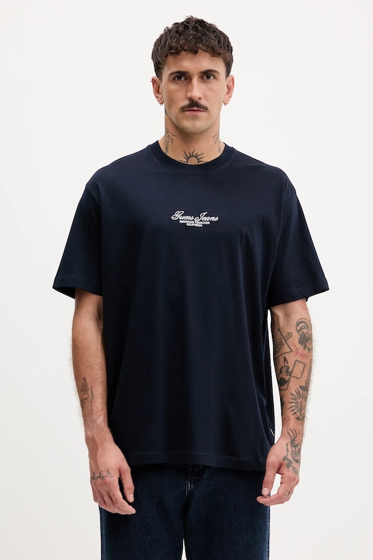 Хлопковая футболка Guess Jeans, темно-синий
Хлопковая футболка Guess Jeans, темно-синий