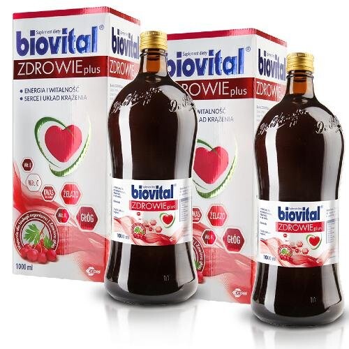 Biovital Zdrowie Plus, набор из двух упаковок, 2x1000 мл
Biovital Zdrowie Plus, набор из двух упаковок, 2x1000 мл