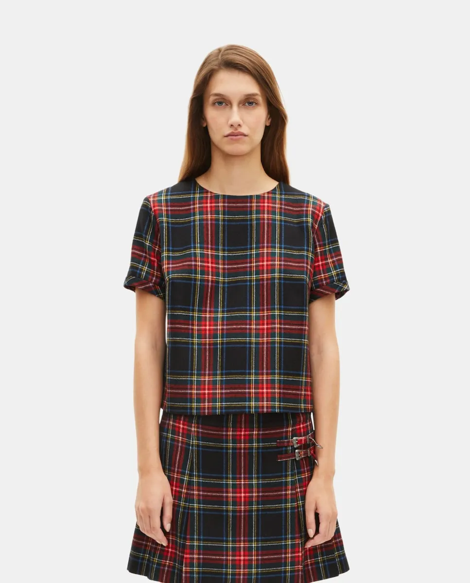 Женский топ в клетку с коротким рукавом The Kooples, красный/черный
Женский топ в клетку с коротким рукавом The Kooples, красный/черный