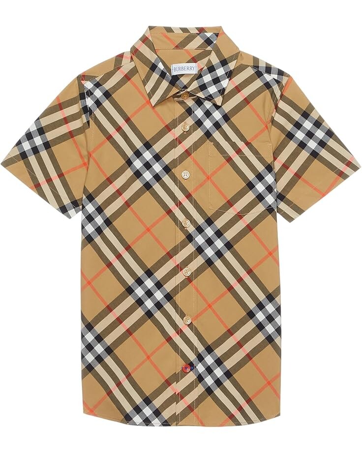 Рубашка Burberry Kids Owen Check Short Sleeve Button Down Shirt, цвет Sand IP Check
Рубашка Burberry Kids Owen Check Short Sleeve Button Down Shirt, цвет Sand IP Check