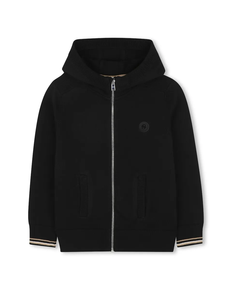 Детский свитер с капюшоном и застежкой на молнии BOSS Kidswear, черный
Детский свитер с капюшоном и застежкой на молнии BOSS Kidswear, черный