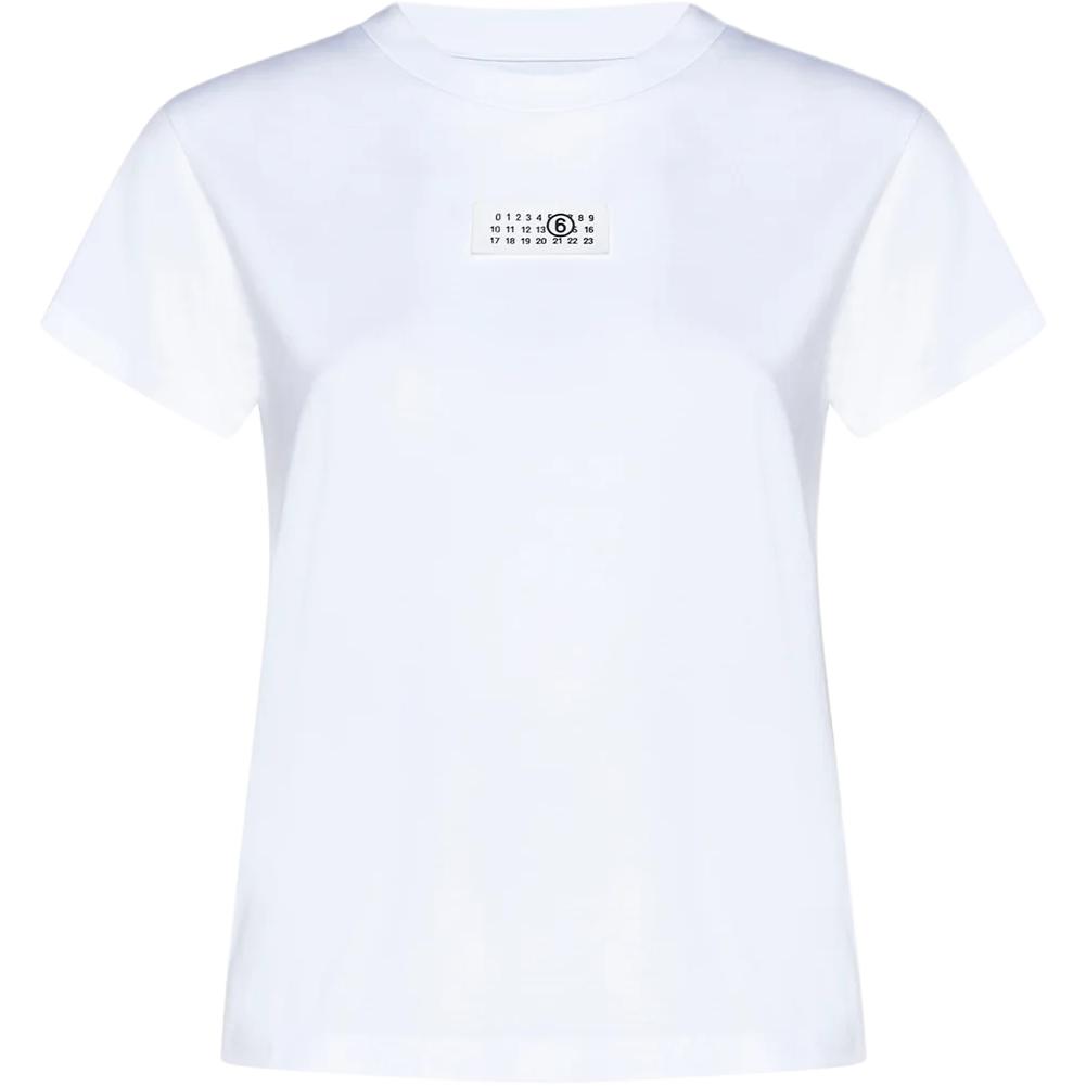 Хлопковая футболка с цифровым принтом MM6 Maison Margiela, белый
Хлопковая футболка с цифровым принтом MM6 Maison Margiela, белый