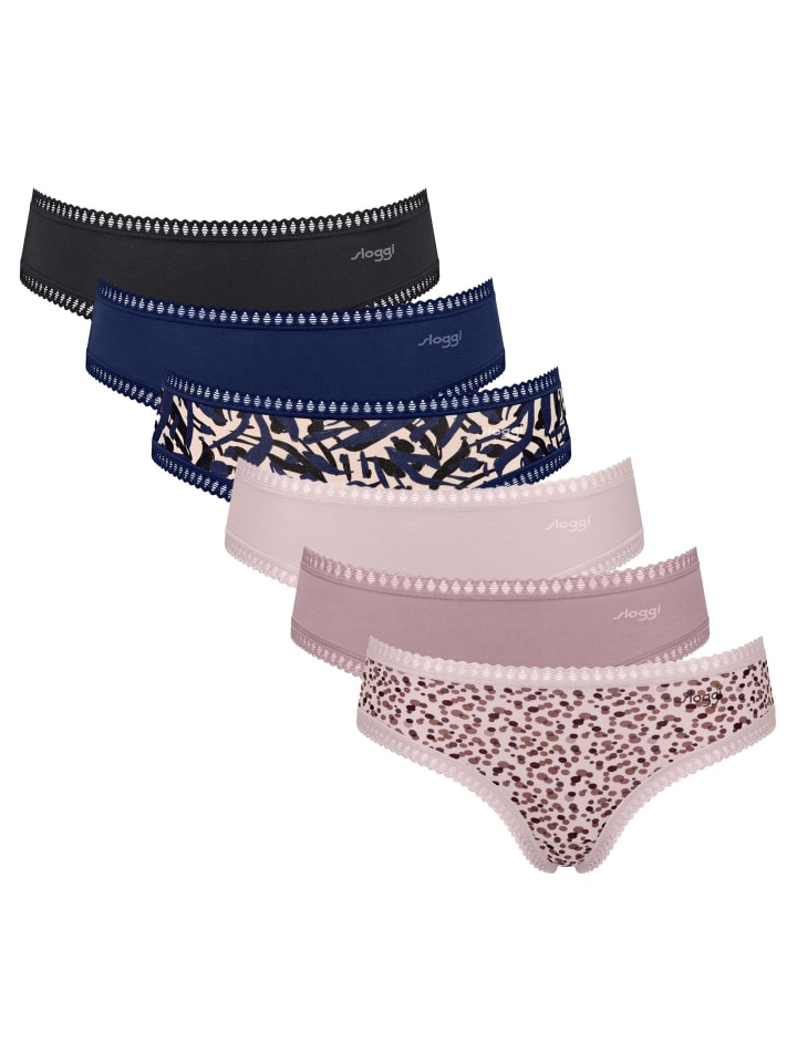 Sloggi Комплект из 6 трусов синего, черного и розового цвета
Sloggi Комплект из 6 трусов синего, черного и розового цвета