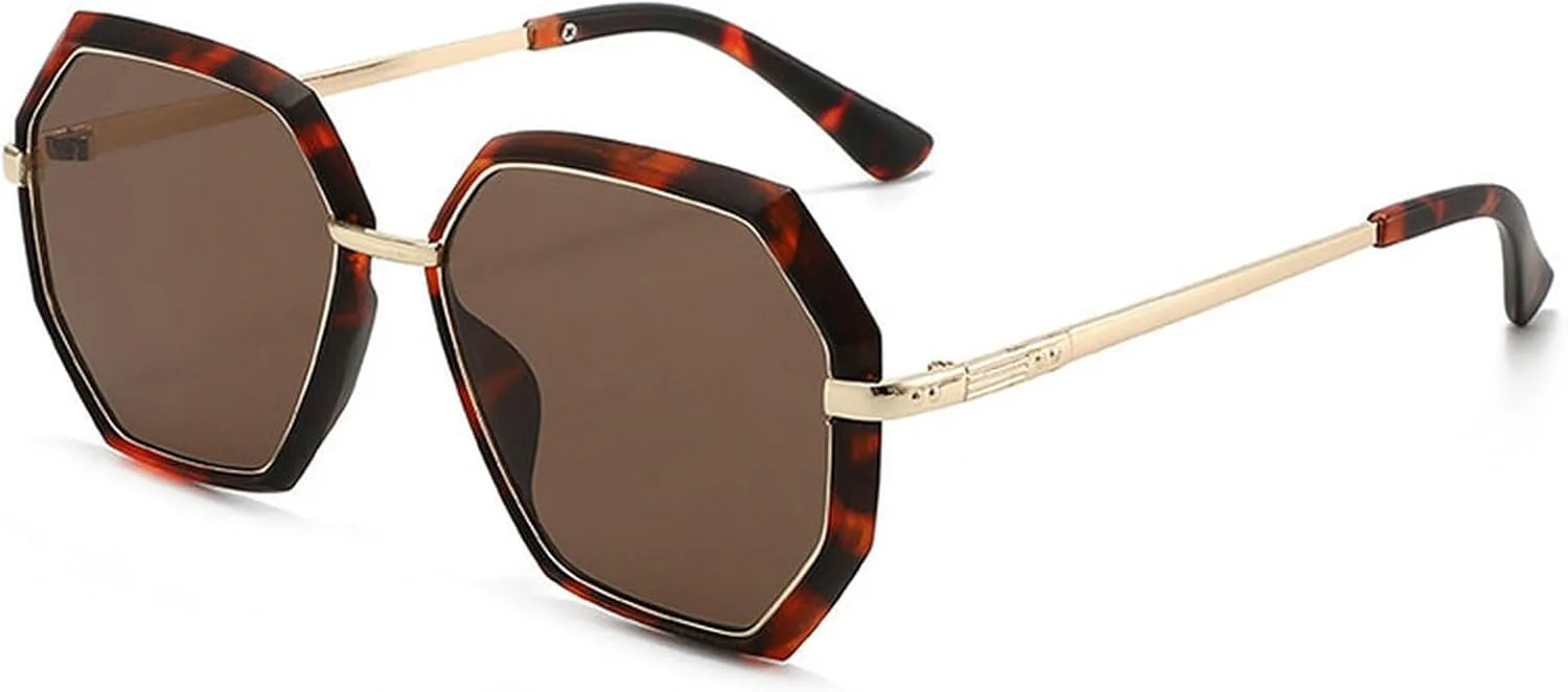 Модные женские солнцезащитные очки-пилот с многоугольной оправой, защита от УФ-излучения UV400, ретро-стиль, увеличенные, нестандартной формы mincl, Leopard Brown
Модные женские солнцезащитные очки-пилот с многоугольной оправой, защита от УФ-излучения UV400, ретро-стиль, увеличенные, нестандартной формы mincl, Leopard Brown