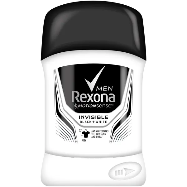 Мужской антиперспирант-карандаш, 50 мл Rexona Men invisible black+white
Мужской антиперспирант-карандаш, 50 мл Rexona Men invisible black+white