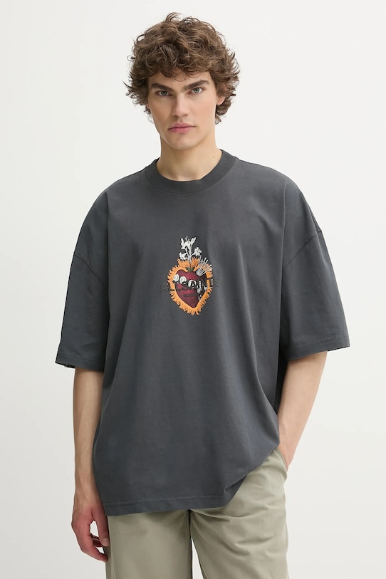 Футболка хлопковая HEARTFELT Allsaints, серый 
Футболка хлопковая HEARTFELT Allsaints, серый