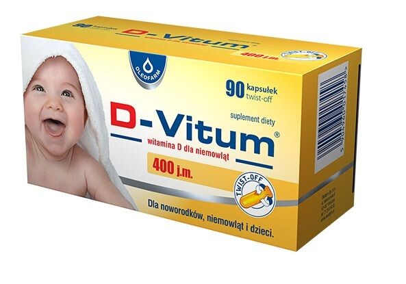D-Vitum Dla Niemowląt 400 j.m. Twist- Off витамин D3 в капсулах, 90 шт.
D-Vitum Dla Niemowląt 400 j.m. Twist- Off витамин D3 в капсулах, 90 шт.