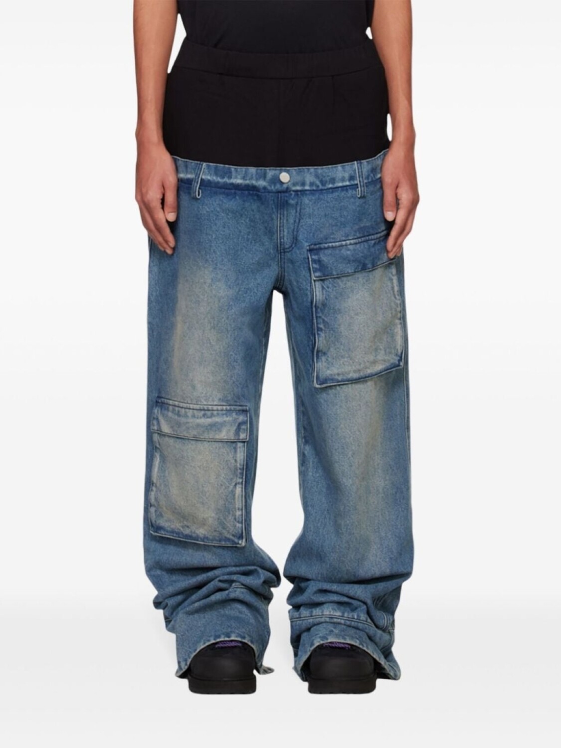 Джинсы с широкими штанинами Spencer Badu, синий 
Джинсы с широкими штанинами Spencer Badu, синий