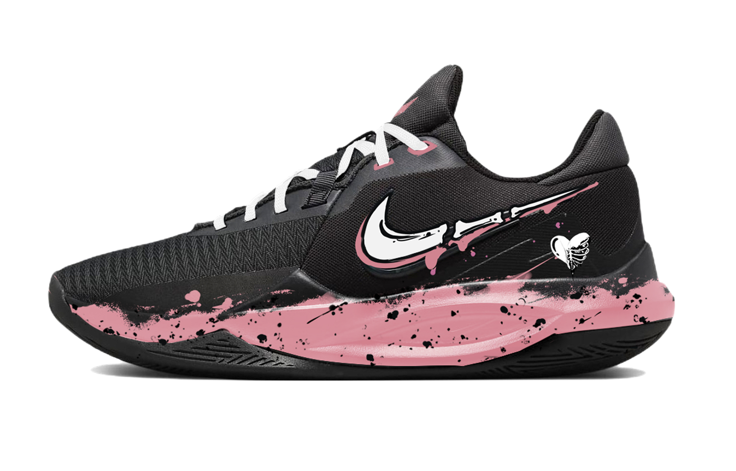 Nike Мужские баскетбольные кроссовки Precision 6 Heartfelt Connection с низким верхом, износостойкие, черный и розовые
Nike Мужские баскетбольные кроссовки Precision 6 Heartfelt Connection с низким верхом, износостойкие, черный и розовые