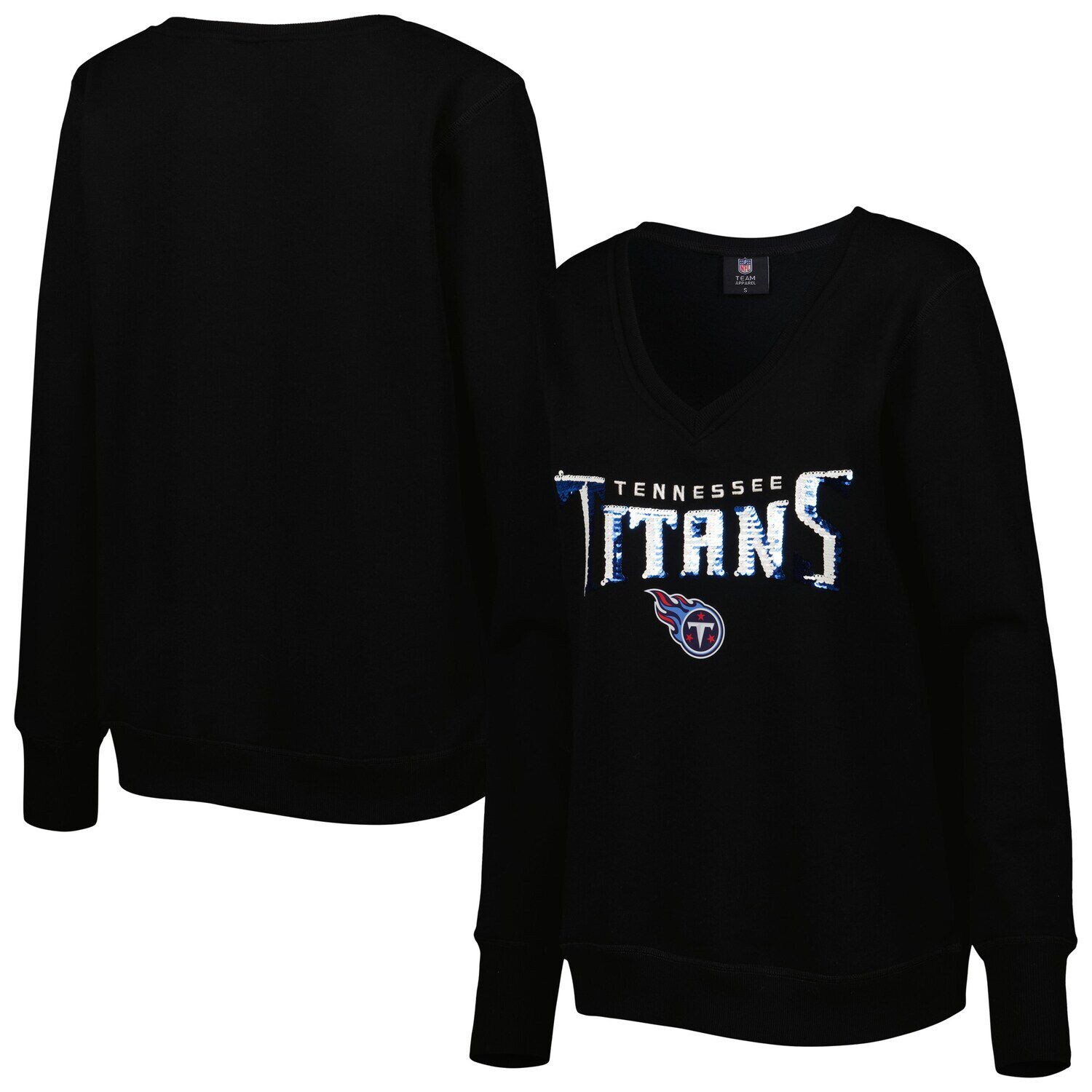 Женский черный пуловер с v-образным вырезом и логотипом Cuce Tennessee Titans
Женский черный пуловер с v-образным вырезом и логотипом Cuce Tennessee Titans