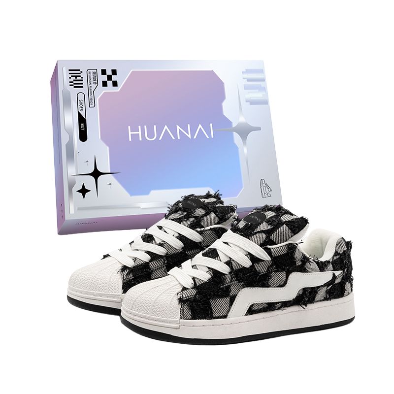 HUANAI Низкие скейтбордские кроссовки унисекс черно-белые, цвет Black White
HUANAI Низкие скейтбордские кроссовки унисекс черно-белые, цвет Black White