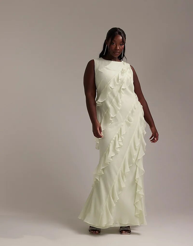 Платье макси подружки невесты с косыми оборками и вырезом-борцовкой светло-зеленого цвета ASOS
Платье макси подружки невесты с косыми оборками и вырезом-борцовкой светло-зеленого цвета ASOS