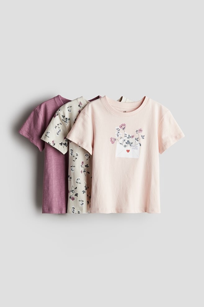 Комплект из 3 рубашек из хлопкового джерси H&M, лиловый
Комплект из 3 рубашек из хлопкового джерси H&M, лиловый